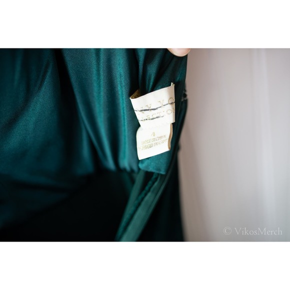 BHLDN Jenny Yoo Logan Velvet Maxi Dress Emerald 4 10, 12 NEW - Picture 5 of 5